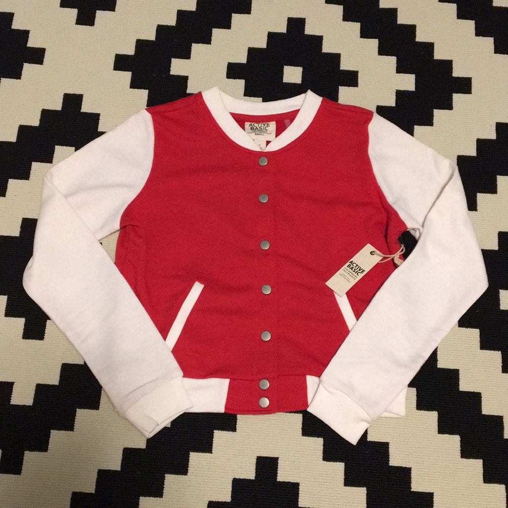 Active Basic Varsity Jacket Sz S